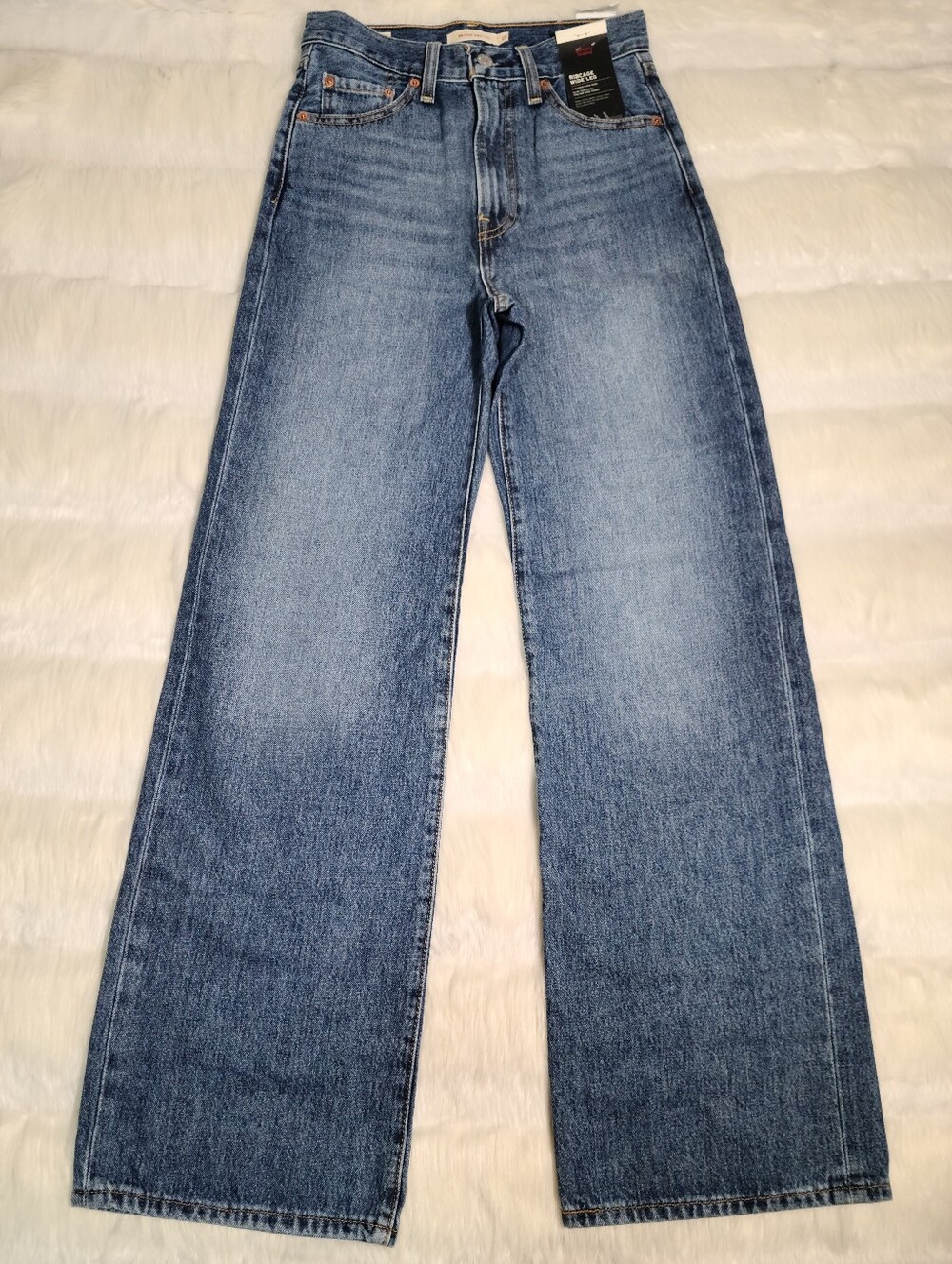 Levi's Ribcage Wide Leg Jeans Blue Women 25x32 NEW